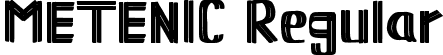 METENIC Regular font - METENIC.ttf