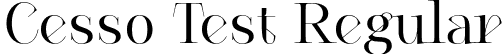 Cesso Test Regular font - cessotest-regular.otf