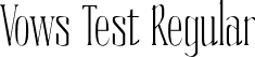 Vows Test Regular font - vowstest-regular.otf