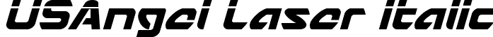 USAngel Laser Italic font - UsangelLaserItalic-lgml5.ttf