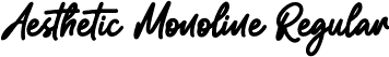 Aesthetic Monoline Regular font - aestheticmonoline.ttf