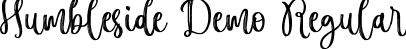 Humbleside Demo Regular font - Humbleside-Demo.ttf