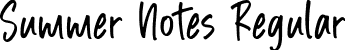 Summer Notes Regular font - Summer-Notes.otf