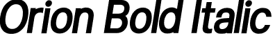 Orion Bold Italic font - Orion-BoldItalic.otf