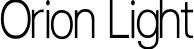 Orion Light font - Orion-Light.otf