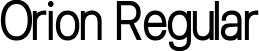 Orion Regular font - Orion-Regular.ttf