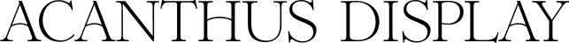 Acanthus Display font - acanthus-display.otf