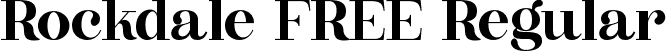 Rockdale FREE Regular font - rockdale-free.ttf