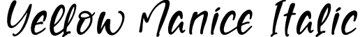 Yellow Manice Italic font - Yellow-Manice-Italic.otf