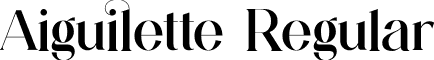 Aiguilette Regular font - aiguilette.otf