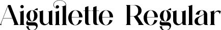 Aiguilette Regular font - aiguilette.ttf