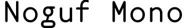 Noguf Mono font - Noguf.ttf