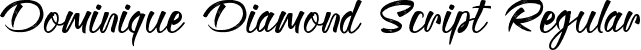 Dominique Diamond Script Regular font - dominiquediamondscript.ttf