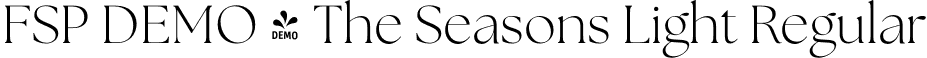 FSP DEMO - The Seasons Light Regular font - Fontspring-DEMO-theseasons-lt.otf