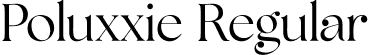 Poluxxie Regular font - poluxxie.otf