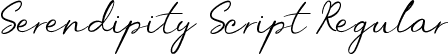 Serendipity Script Regular font - serendipity.ttf