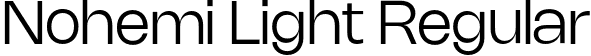 Nohemi Light Regular font - Nohemi-Light.otf