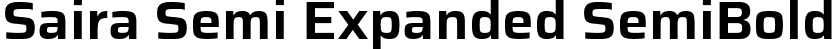 Saira Semi Expanded SemiBold font - SairaSemiExpanded-SemiBold.ttf