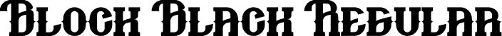 Block Black Regular font - BlockBlack.otf