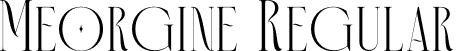 Meorgine Regular font - Meorgine.otf