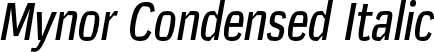 Mynor Condensed Italic font - Mynor-RegularCondensedItalic.otf