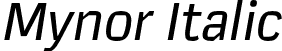 Mynor Italic font - Mynor-RegularItalic.otf