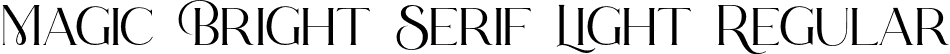 Magic Bright Serif Light Regular font - Magic-Bright-Serif-Light.otf