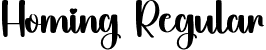 Homing Regular font - Homing.ttf