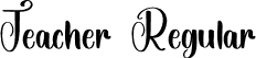 Teacher Regular font - Teacher.otf