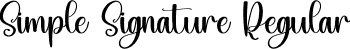 Simple Signature Regular font - Simple-Signature.otf