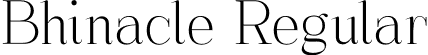 Bhinacle Regular font - Bhinacle.otf