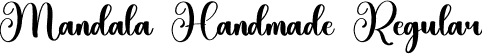 Mandala Handmade Regular font - Mandala-Handmade.otf