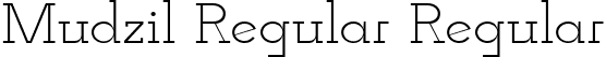 Mudzil Regular Regular font - Mudzil-Regular.ttf