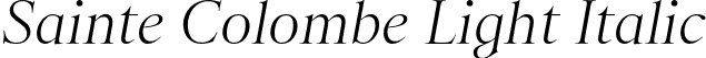 Sainte Colombe Light Italic font - saintecolombe-lightitalic-TRIAL.otf