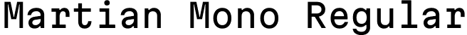 Martian Mono Regular font - MartianMono-Regular.ttf