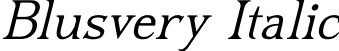 Blusvery Italic font - Blusvery-Italic.otf