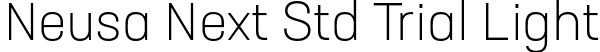 Neusa Next Std Trial Light font - NeusaNextStdTrial-Light.otf