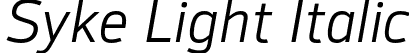 Syke Light Italic font - Syke-LightItalic.otf