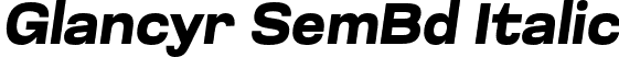 Glancyr SemBd Italic font - Glancyr-SemiBoldItalic.otf