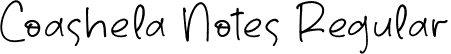 Coashela Notes Regular font - Coashela-Notes.otf