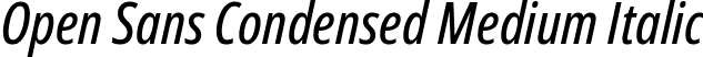 Open Sans Condensed Medium Italic font - OpenSans_Condensed-MediumItalic.ttf