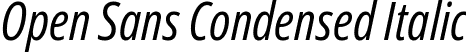 Open Sans Condensed Italic font - OpenSans_Condensed-Italic.ttf