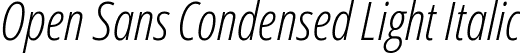 Open Sans Condensed Light Italic font - OpenSans_Condensed-LightItalic.ttf