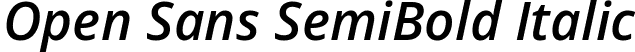 Open Sans SemiBold Italic font - OpenSans-SemiBoldItalic.ttf