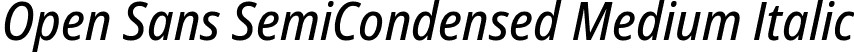 Open Sans SemiCondensed Medium Italic font - OpenSans_SemiCondensed-MediumItalic.ttf