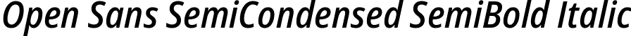 Open Sans SemiCondensed SemiBold Italic font - OpenSans_SemiCondensed-SemiBoldItalic.ttf