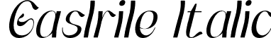 Gaslrile Italic font - Gaslrile-Italic.otf