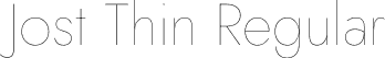 Jost Thin Regular font - Jost-Thin.ttf