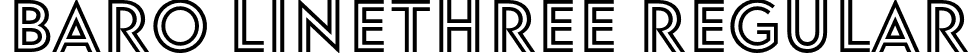 Baro LineThree Regular font - Baro-LineThree.otf