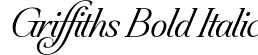 Griffiths Bold Italic font - griffiths-bolditalic.ttf